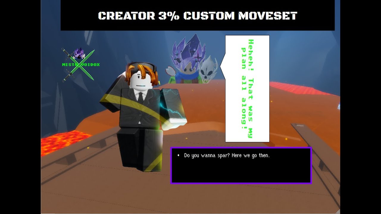 [UNDERTALE TEST PLACE REBORN] Creator 3% Custom Moveset Showcase