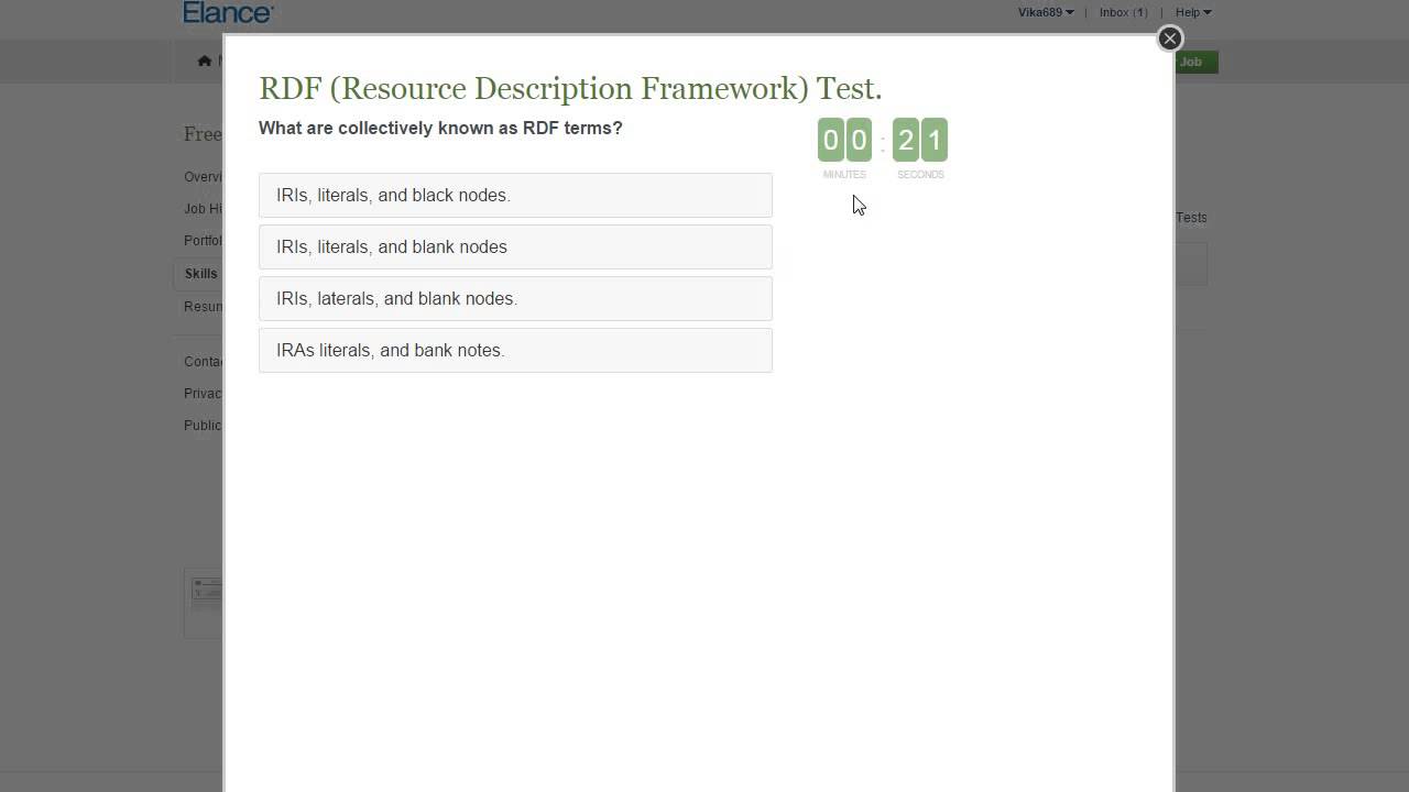 Elance Resource Description Framework RDF Test Answers 2015