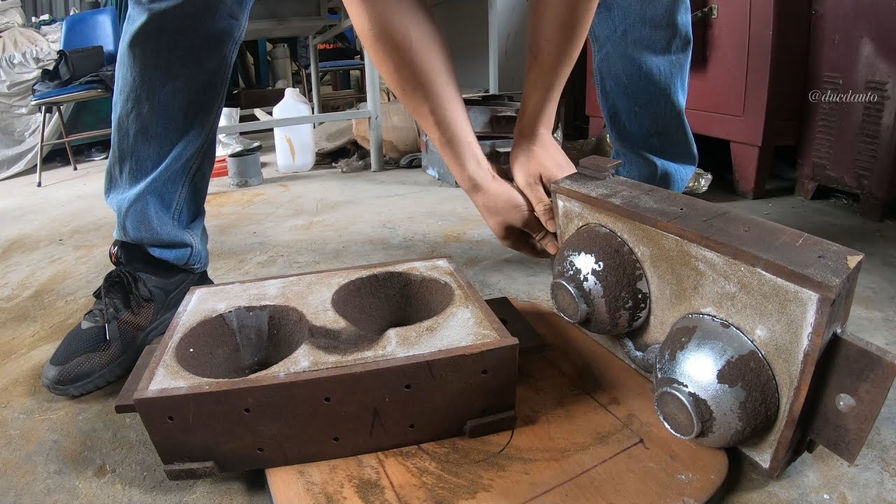 Đúc cặp bát nhôm cho bạn gái và cái kết | Đúc khuôn cát (Sand Casting)