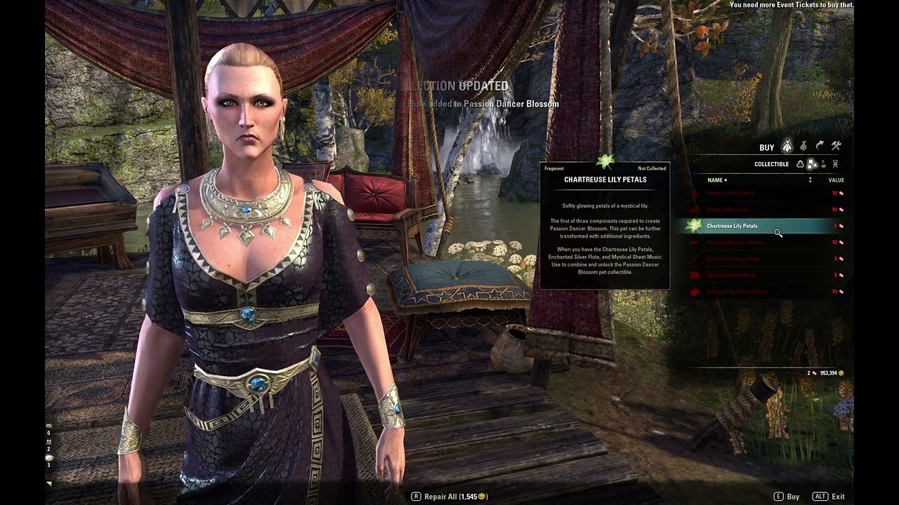 Elder Scrolls Online - getting all Passion Dancer Blossom fragments in one go