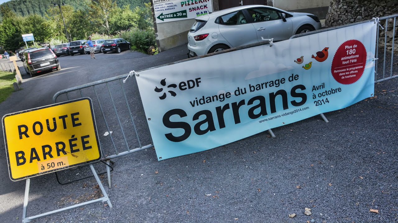 Vidange totale du lac de Sarrans 2014