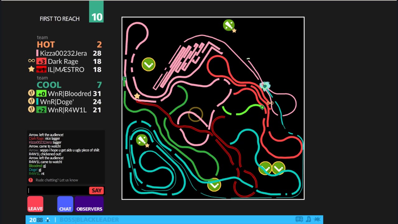 Curve Fever 2 | July 2018 3vs3 Thorner