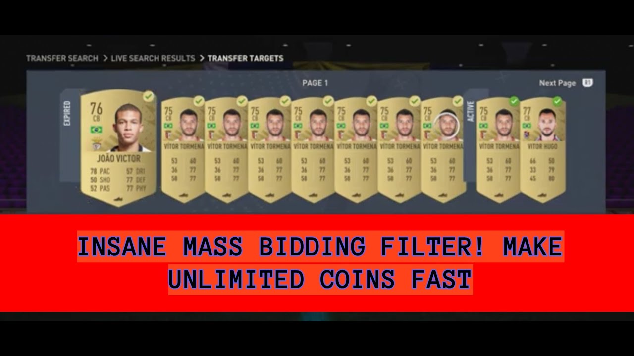 FIFA 23 TRADING TIPS - INSANE MASS BIDDING FILTER! MAKE UNLIMITED COINS FAST - FIFA 23 TRADING TIPS!