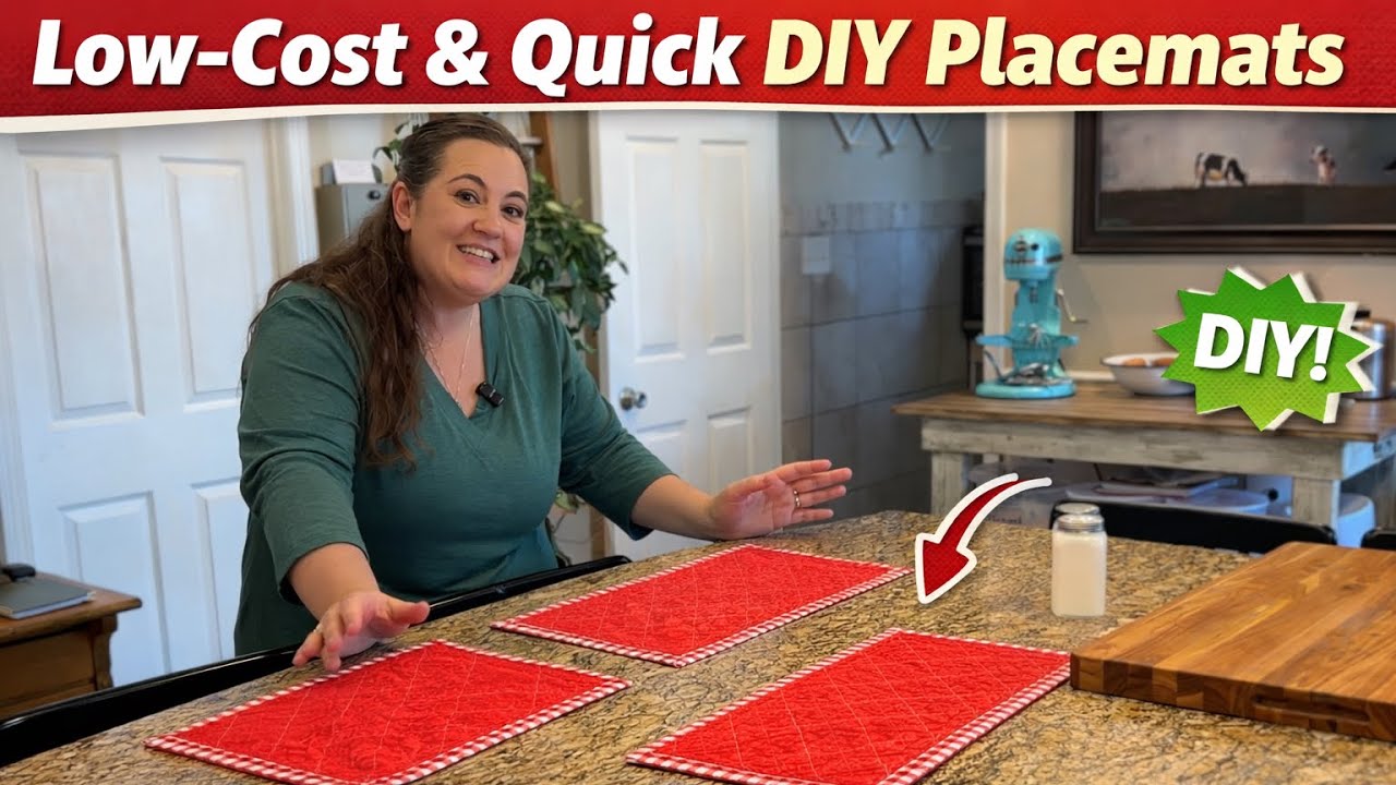 Low-Cost Quilted Fabric Placemats | 15-Minute Beginner Sewing Tutorial