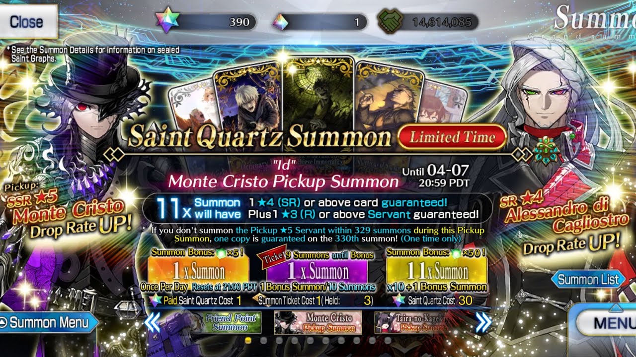 FGO NA The Count of Monte Cristo Banner Rolls