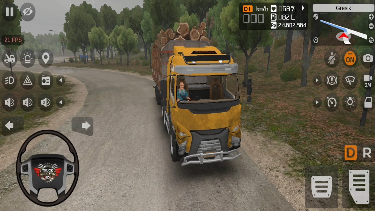 Truck Angkut Kayu Besar - Truck Simulator Indonesia - Android Play Game Video