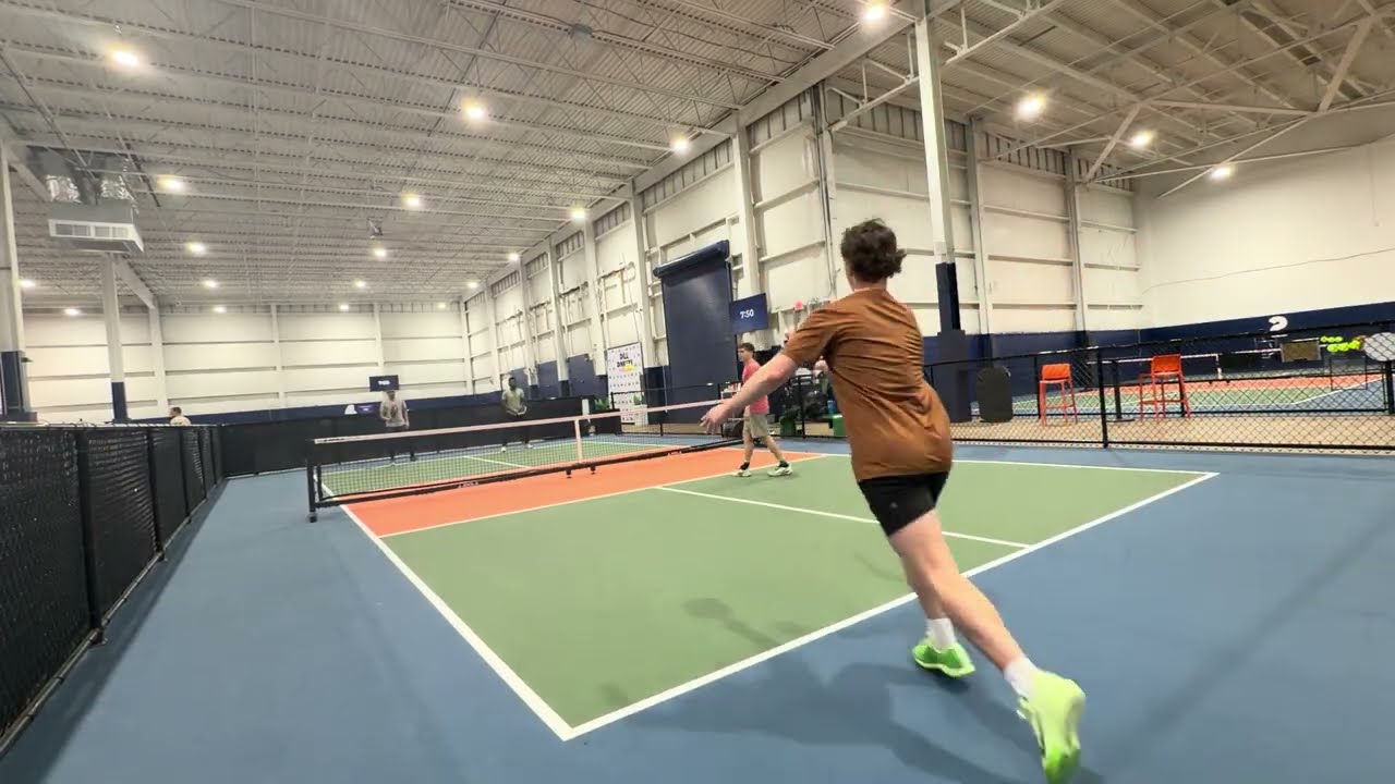 4.5 Pickleball. Countering Speedups and Long Controlled Dinks at Kitchen. Dan/Justin vs Sam/Ashwin 1
