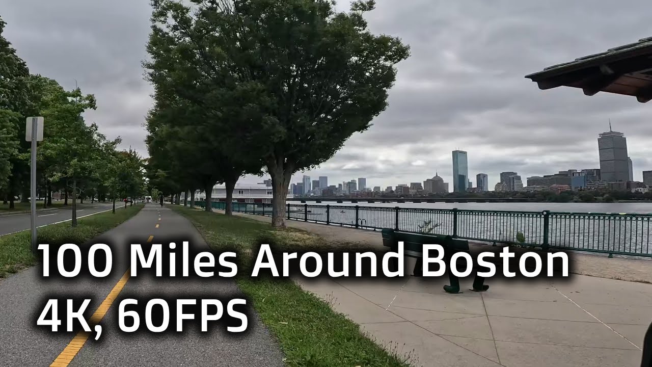 Cycling 100 Miles In (And Around) Boston - POV Virtual Bike Ride [4K, 60FPS]