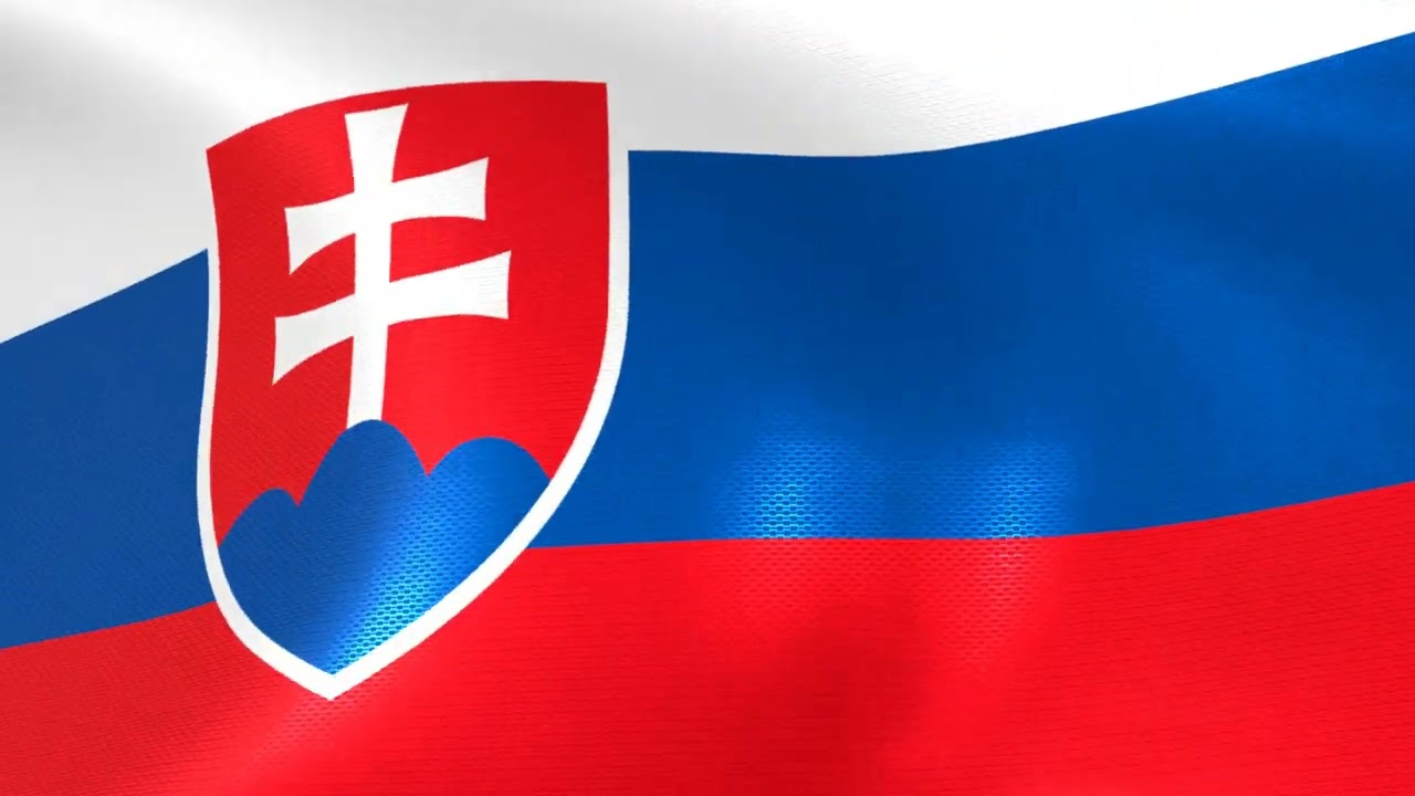 Slovak Republic Flag Waving in the Wind &ndash; 3 Minutes of Flag Animation