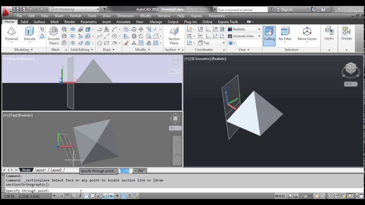 The SECTION PLANE Command - AutoCAD