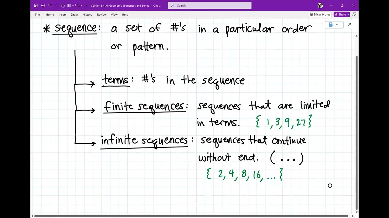 Section 5.4(A): Geometric Sequences and Series
