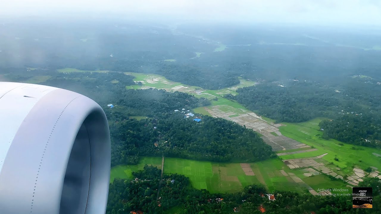 Approach from Land Side and Landing at Bandaranaike International Airport (Colombo Airport)