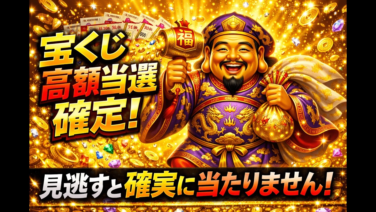 【宝くじ高額当選】見たら必ず1分以内に再生してください※もし逃したら絶対に宝くじは当たりません【大黒天金運アップ】#金運 #宝くじ