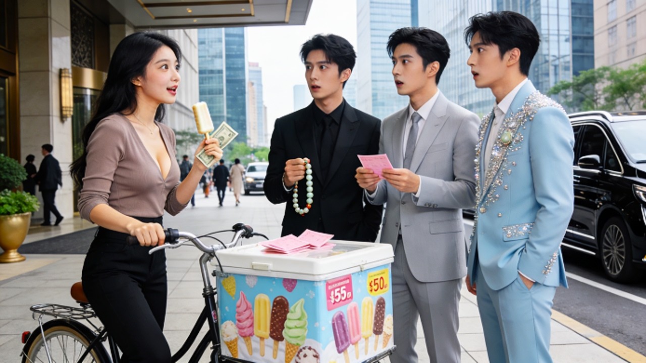 Fille pauvre vend des glaces ; le PDG l’appelle “maman” — incroyable : elle a trois fils PDG !
