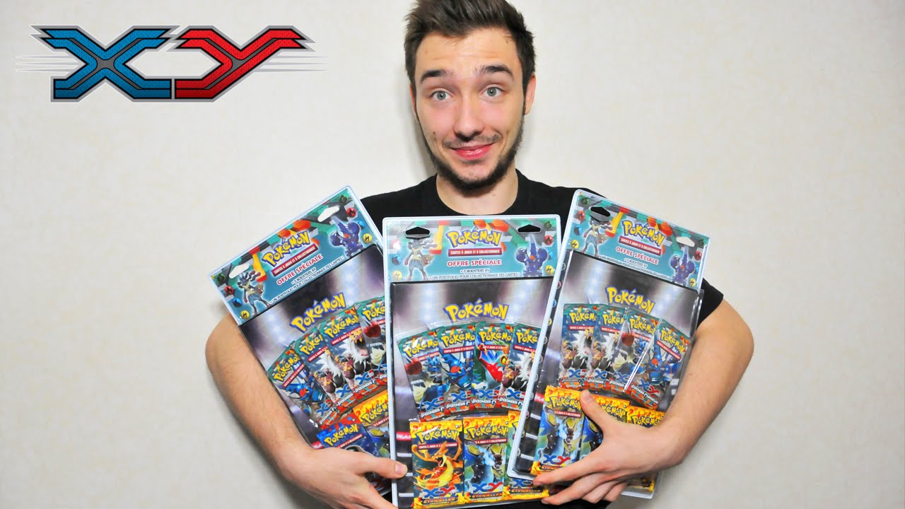 Ouverture de 3 MEGA PACK DE BOOSTER POKEMON ! 21 BOOSTERS POKEMON XY !