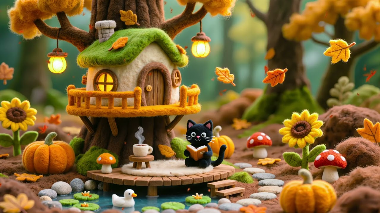 Cozy Autumn Cottage Lofi 🍂🏡 | Cute Fall Beats for Study, Relax & Peaceful Reading Moments