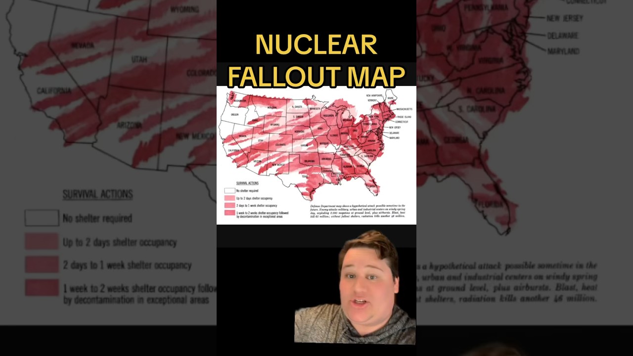 NUCLEAR FALLOUT MAP #history #usa #map #maps #geography #nuclear #nuke #fallout