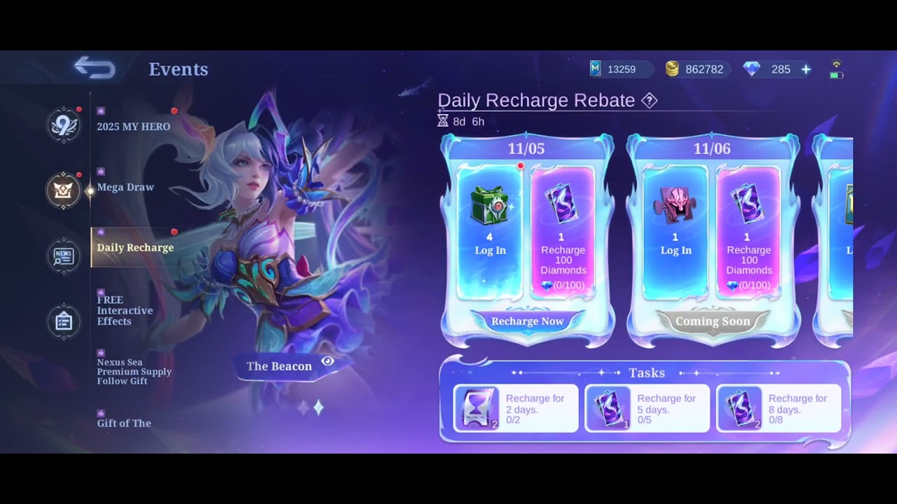 Скидка на ежедневную перезарядку (билет на Nexus Sea Gacha) &mdash; Mobile Legends Bang Bang