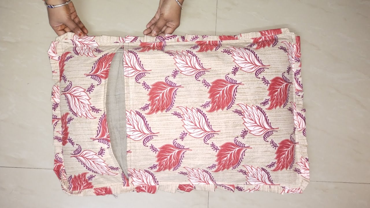How to sew a pillow cover | simple pillow cover cutting and stitching tutorial 