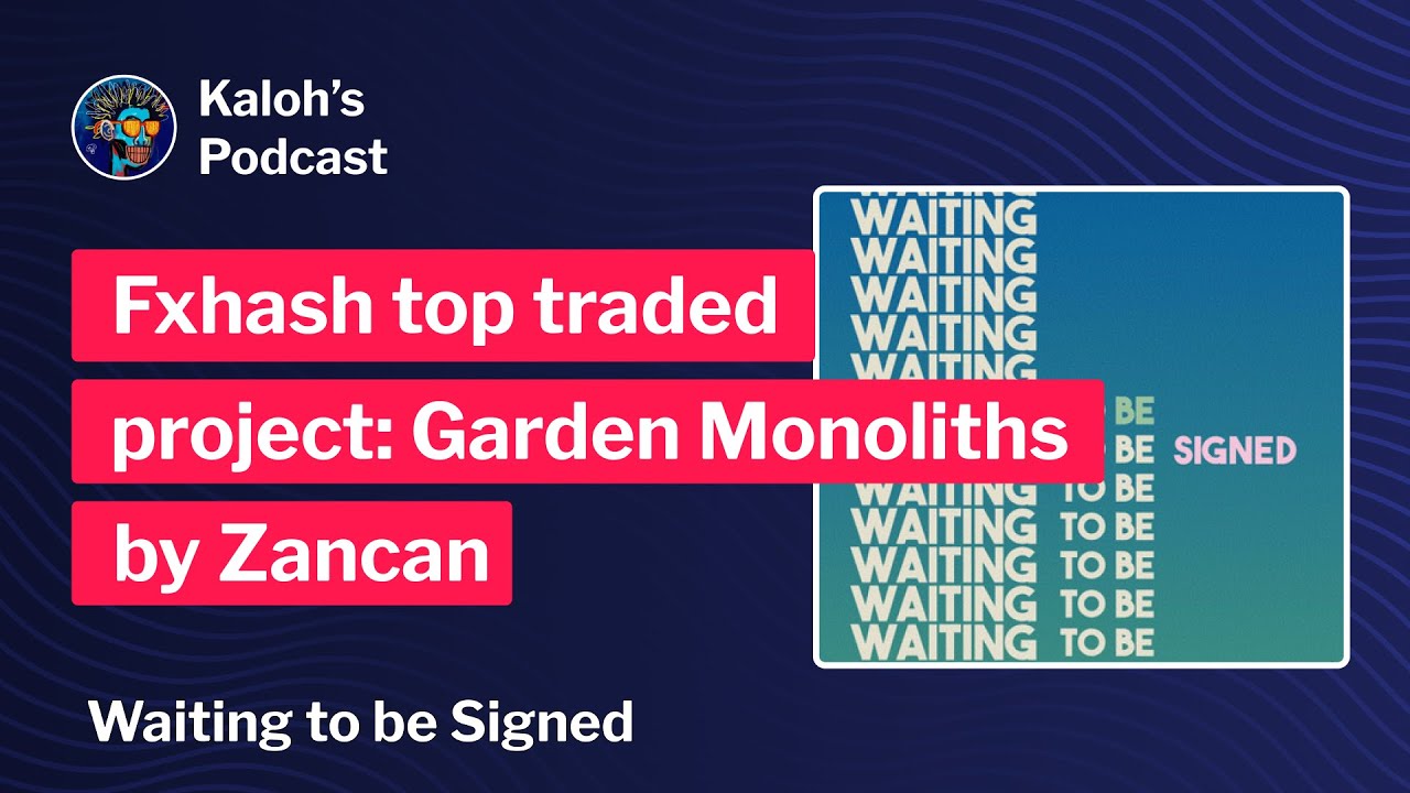 Fxhash top traded project: Garden Monoliths by Zancan