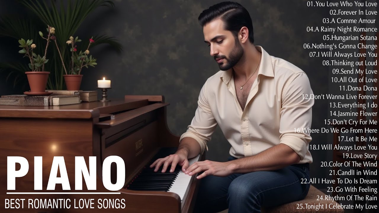 200 Most Beautiful Piano Melodies - Elegant Love Songs Playlist - The Ultimate Romantic Collection