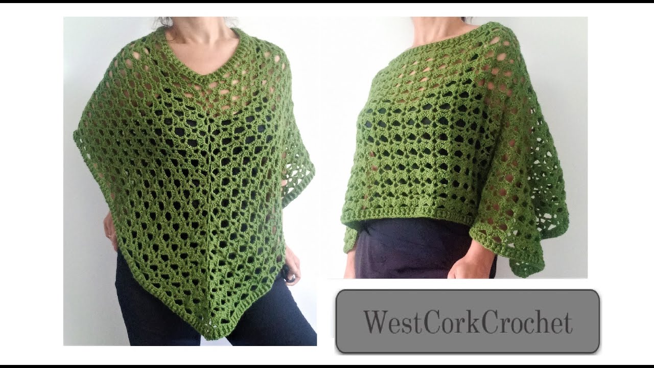 How to crochet 2 way summer poncho crochet top down poncho crochet lacy poncho crochet lacey poncho