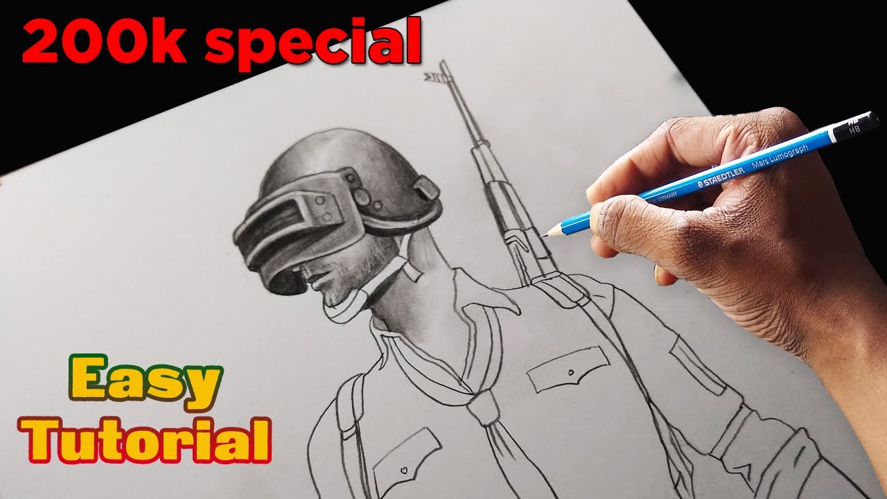 How to Draw pubg easy | How to Draw Pubg Character