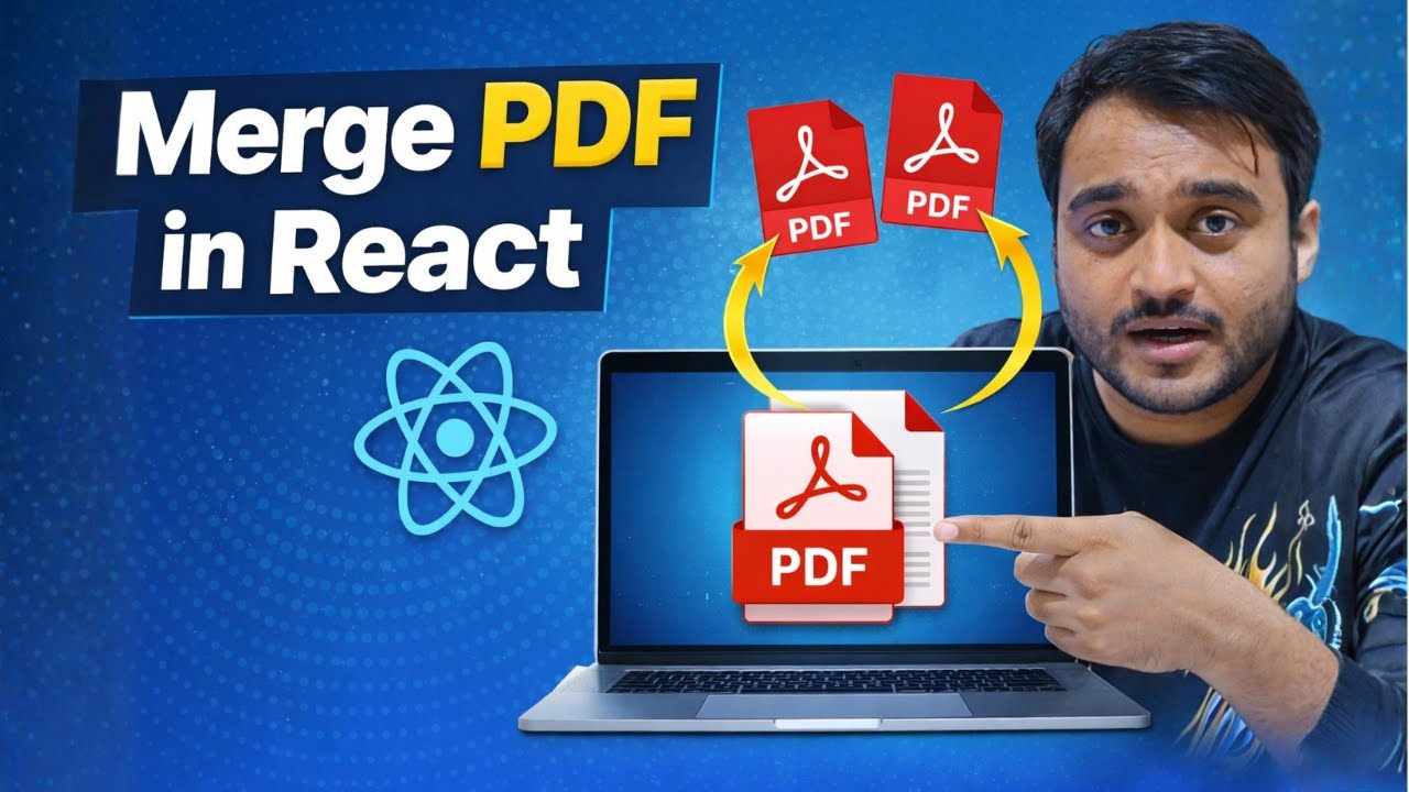 Day-84/100 Merge Combined PDF in React || React NextJS Tutorial for Beginners in Hindi