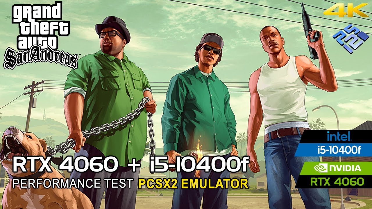 GTA San Andreas 4K (In-game) 60FPS with HD Textures | RTX 4060 + i5-10400F 16GB RAM | PCSX2