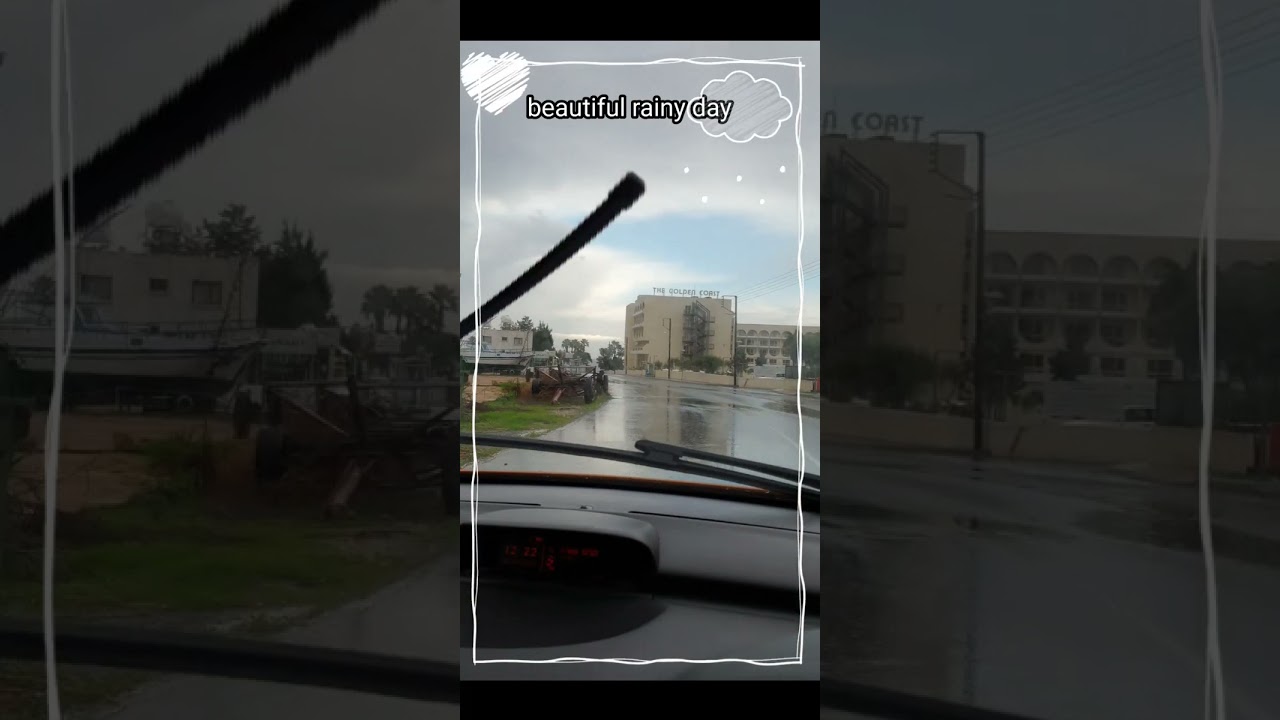 Happy rainy day in Cyprus in the winter time