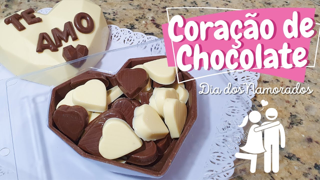 CORAÇÃO DE CHOCOLATE 2 SABORES (PRESENTE DIA DOS NAMORADOS)