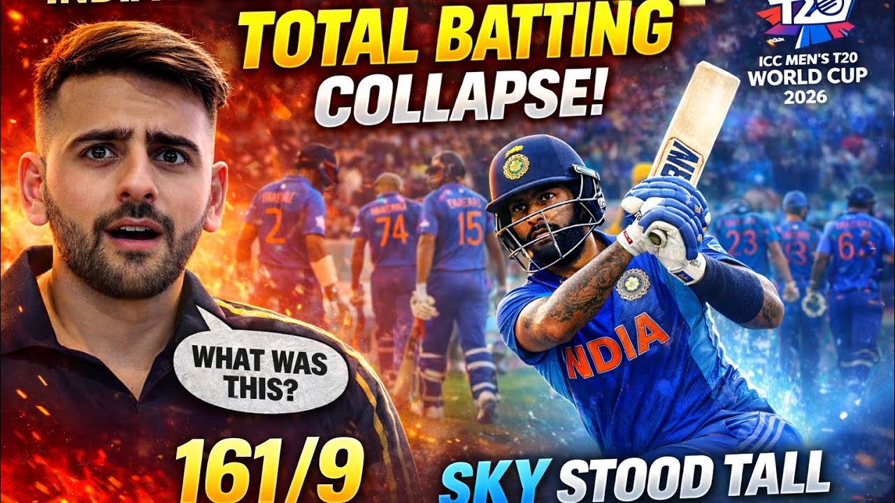 India v USA- 3rd T20I.Total batting collapse as India struggle to 161/9 Top & middle order fail.