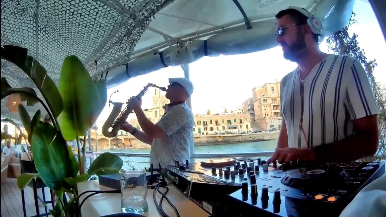 Saxophone Chillout Jazzy Deep House Dj Live Set - Malta Island