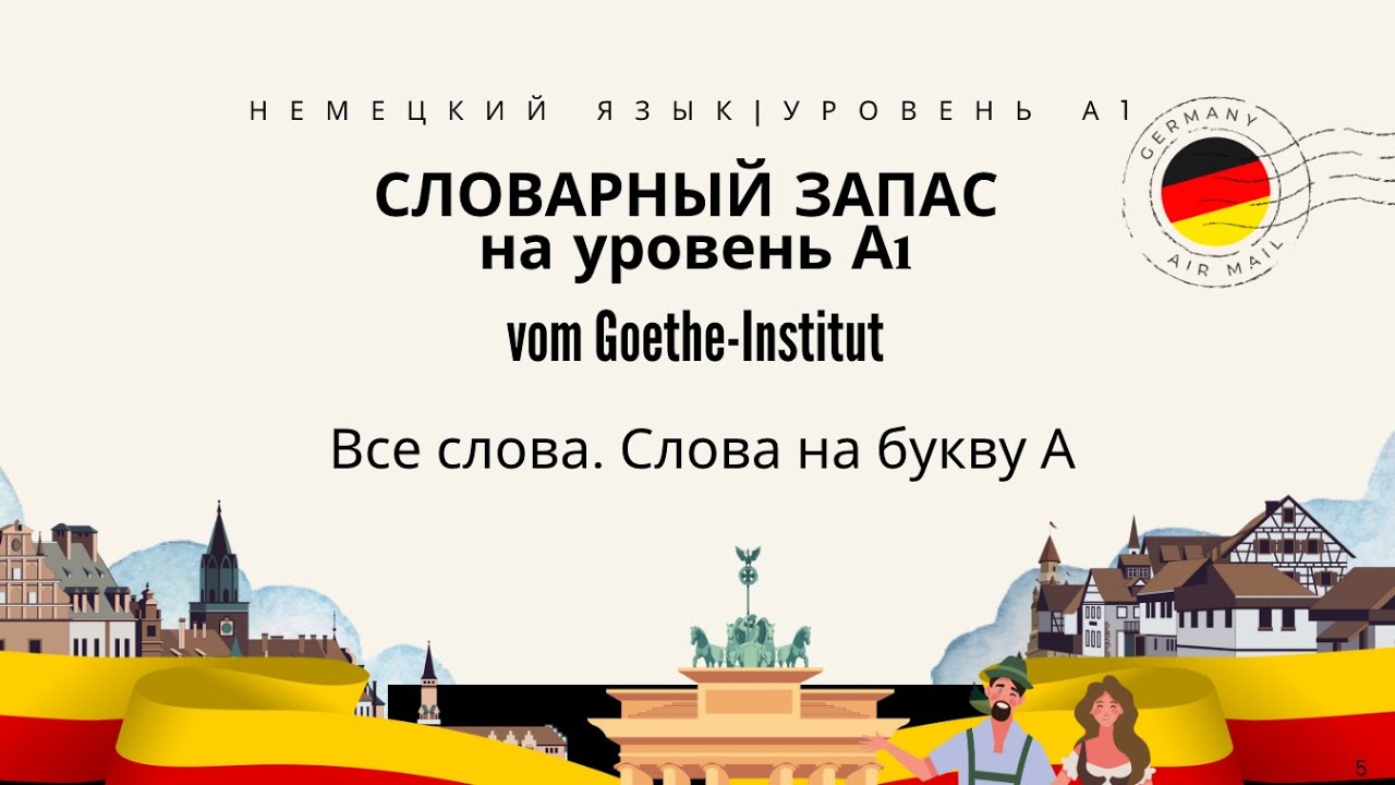 🇩🇪 А1 | Слова на экзамен #слова #немецкий #курснемецкого #учитьнемецкий #wortschatz
