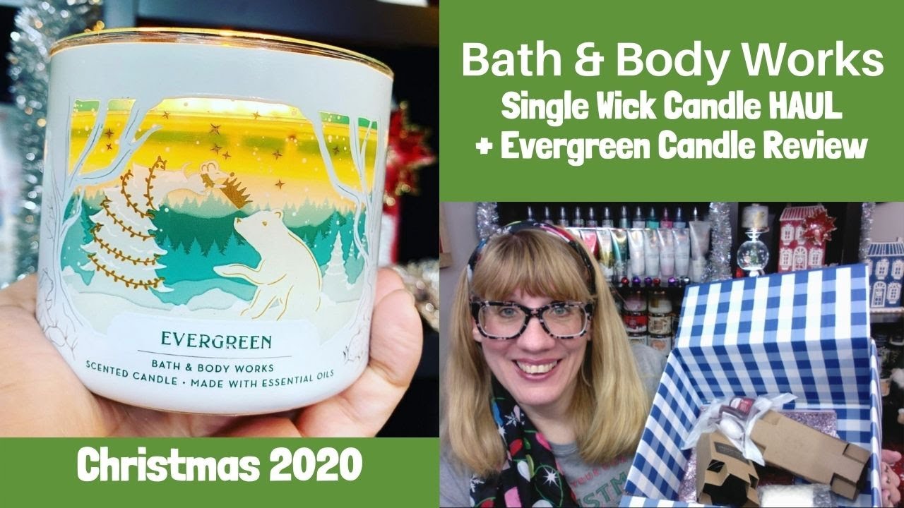 Bath & Body Works Single Wick Candle HAUL + Evergreen Candle Review