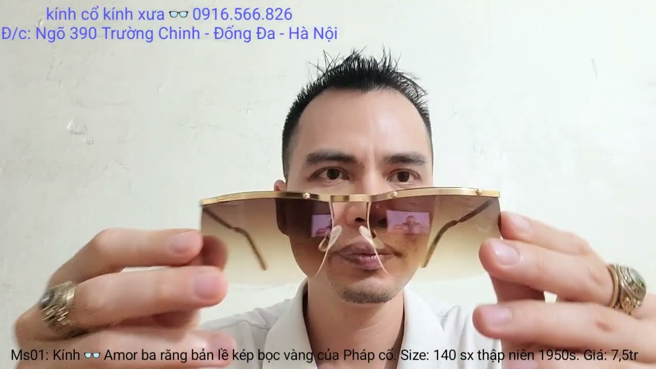 27/02/2026 cặp đôi 💑 kính cổ 👓 bọc vàng Amor ba răng bản lề kép - Pháp & Marwitz - Đức 🇩🇪 0916566826