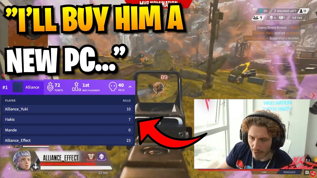 NiceWigg offers to buy Effect a *NEW* PC after hard carrying Alliance in ALGS!