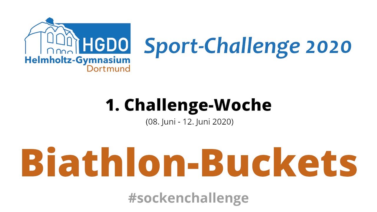 1. Woche der HGDO-Sport-Challenge 2020: Biathlon-Buckets