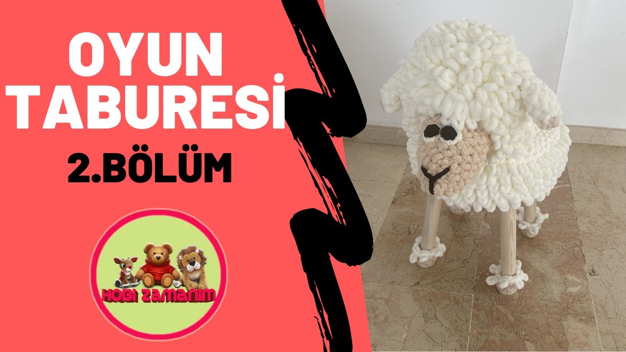 Alize puffy ile Kuzu tabure yapımı 2. Bölüm