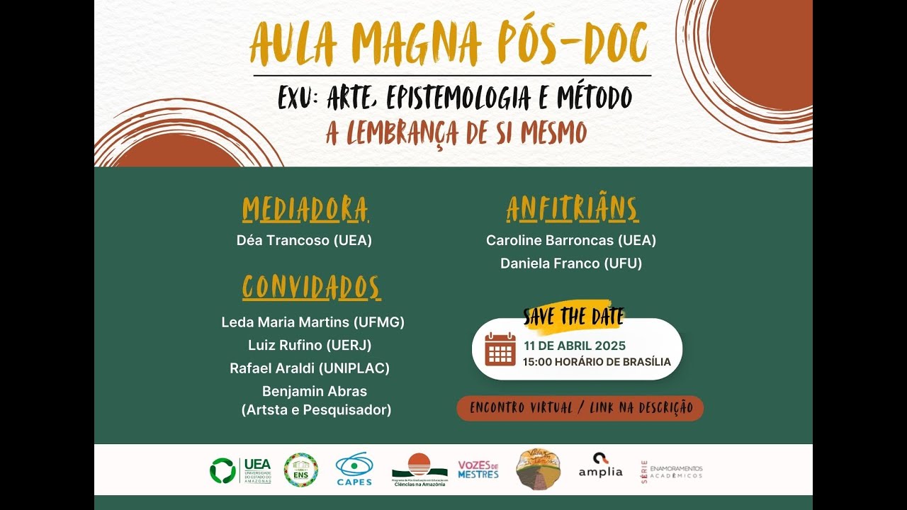 aula magna: EXU: ARTE, EPISTEMOLOGIA E M&Eacute;TODO A LEMBRAN&Ccedil;A DE SI MESMO