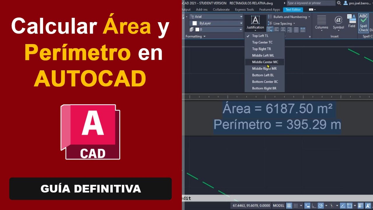✅CALCULAR AREA Y PERIMETRO EN AUTOCAD
