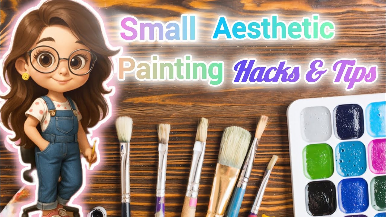 5 small aesthetic painting hacks and tips // Cool arts ideas. 