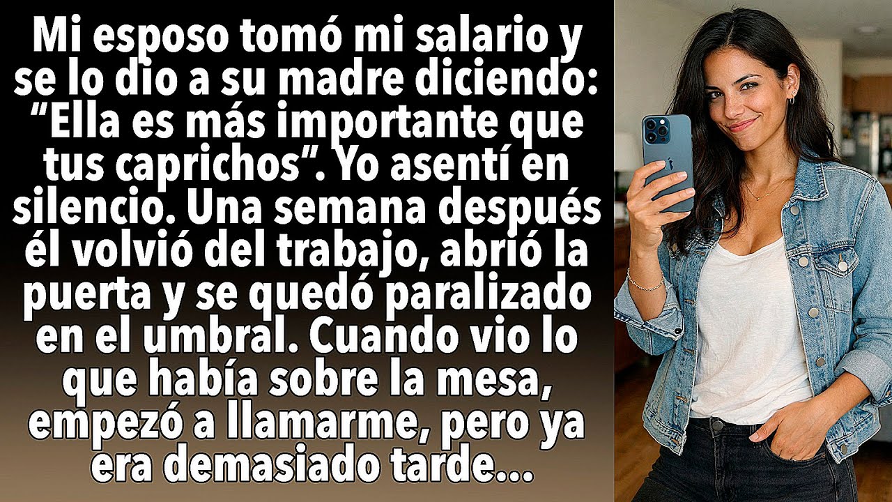 Mi esposo entregó mi salario a su madre, pero lo que encontró en la mesa lo dejó paralizado