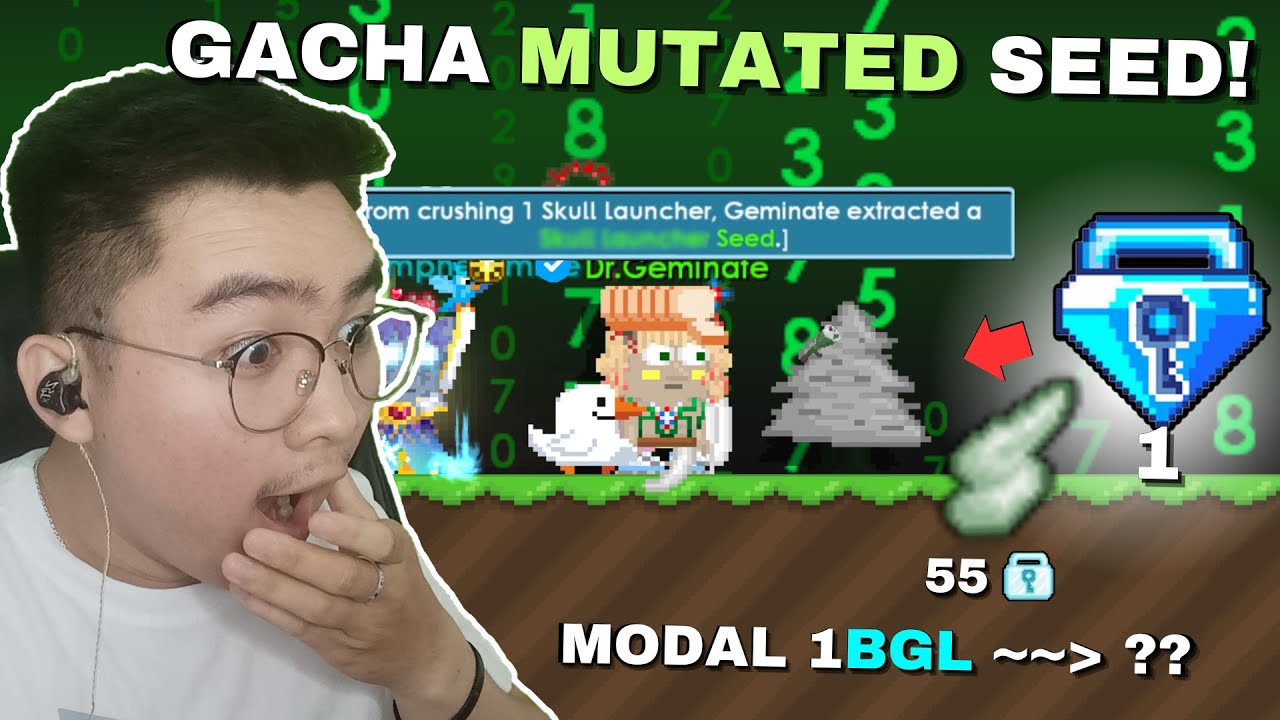 GACHA SKULL LAUNCHER & MUTATED SEED!! MODAL 1BGL JADI BERAPA YAA?? | Growtopia 2025