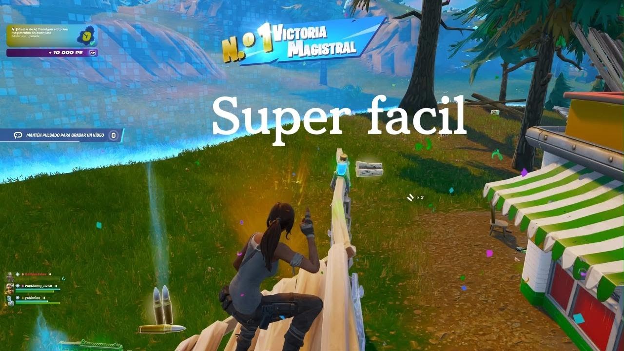 Gane una partida con 16, partida supel facil,   Fortnite reload ranket