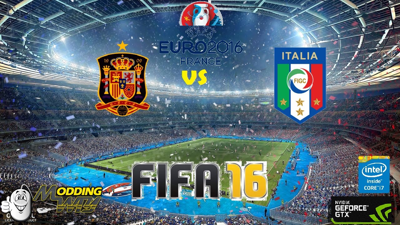 Fifa 16 // Spain vs Italy // ModdingWay Mod Euro 2016