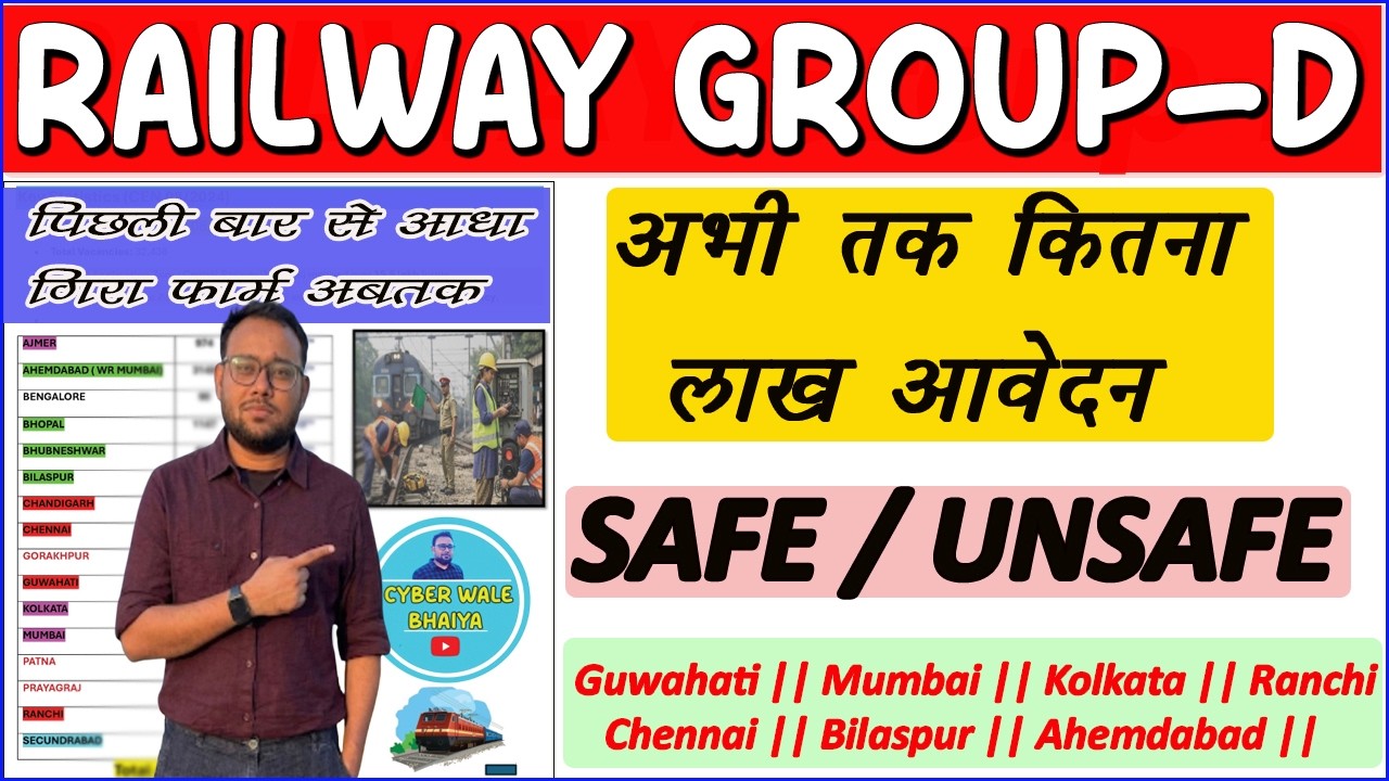 Railway Group-D पिछली बार से आधे आवेदन? जानिए कौन सा Zone आपके लिए Safe है। #railwayjob @SK_Jha_Sir