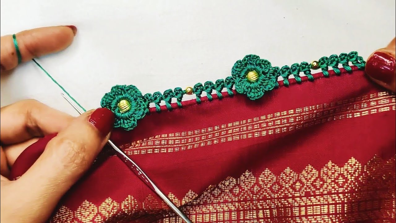 bridal saree kuchu #kroshakuchu #sareekuchu #bridal #unique saree kuchu // Nandana Creations //