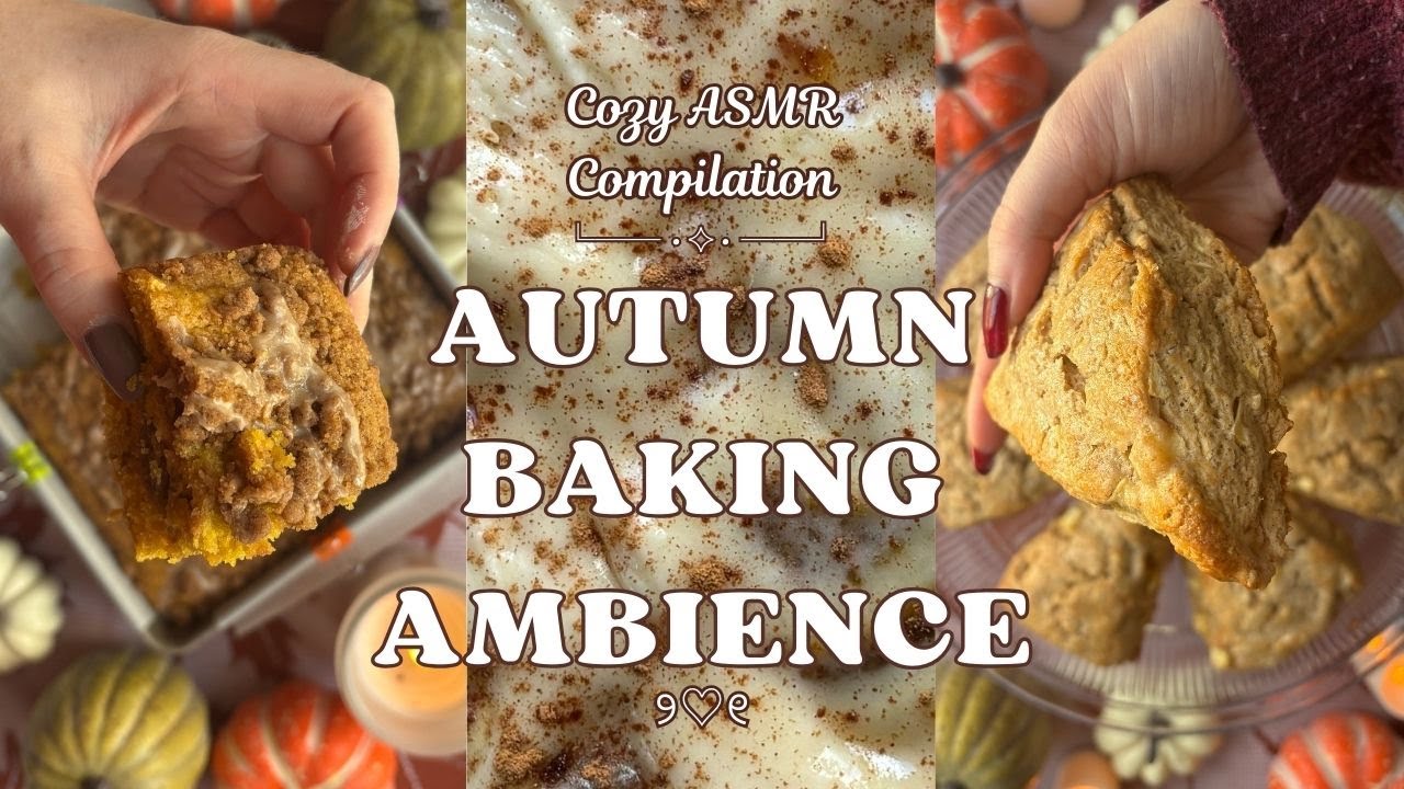Comfort Baking on A Rainy Autumn Day 🍂🥧 (ASMR cooking ambience compilation)