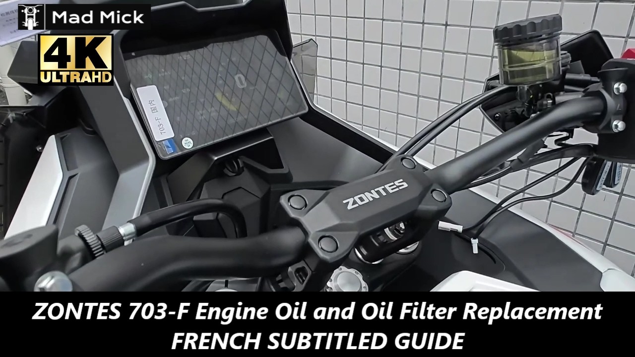 FRENCH GUIDE 2026 ZONTES 703 F Engine Oil and Oil Filter Replacement FRENCH SUBTITLES